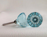 Antique Soft Glass Aqua Cabinet Knobs 1.25 Inch-Dwyer Home Collection