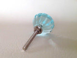 Vintage Aqua Glass Cabinet Knobs Pulls 1.50 Inch-Dwyer Home Collection