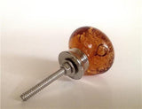soft amber glass bubble kitchen cabinet knobs drawer pulls 1.5 inch