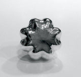Silver Mercury Glass Flower Cabinet Furniture Knob Drawer Pulls 1.6 In-Dwyer Home Collection