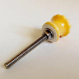 Small Gold Porcelain Cabinet Knobs Mini Drawer Pulls .90 Inch-Dwyer Home Collection