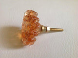 Beaded Edge Peach Glass Cabinet Knobs 1.75 Inch Set of Four (s)-Dwyer Home Collection
