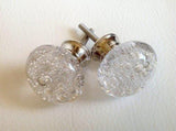 Clear Glass Bubble Cabinet Knobs Dresser Drawer Pulls 1.50 Inch-Dwyer Home Collection