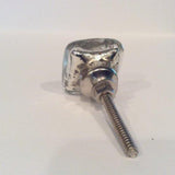 antique silver mercury glass cabinet knobs drawer pulls 1 in square