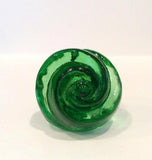Chic Shabby Emerald Green Glass Swirl Cabinet Knobs Pulls 1.65 Inch (s)-Dwyer Home Collection
