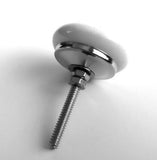 Black and White Cabinet Knobs Set of 4 Porcelain 1.50 Inch-Dwyer Home Collection
