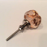 Pink Glass Cabinet Knobs Drawer Pulls 1.5 Inch-Dwyer Home Collection