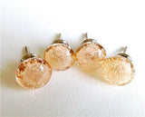 Peach Glass Air Bubble Drawer Pull Cabinet Knob Decorative Hardware-Dwyer Home Collection