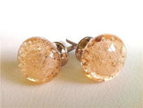 Peach Glass Air Bubble Drawer Pull Cabinet Knob Decorative Hardware-Dwyer Home Collection
