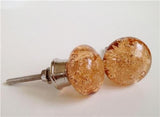 Peach Glass Bubble Kitchen Cabinet Knobs 1.50 Inch-Dwyer Home Collection