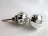 Silver Mercury Glass Cabinet Knob Pulls 1.20 Inch-Dwyer Home Collection