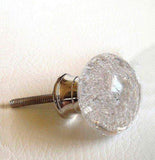 Clear Glass Bubble Cabinet Knobs Dresser Drawer Pulls Lot of (12)-Dwyer Home Collection