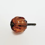 Small Amber Faceted Glass Cabinet Knobs Dresser Drawer Pulls 1.0 Inch-Dwyer Home Collection