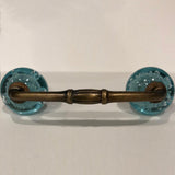 Aqua Glass Bubble Cabinet Handles Drawer Pulls 4 Inch Slim-Dwyer Home Collection