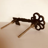 Bronze Skeleton Key Handles Cabinet Window Pulls 5.50 Inch-Dwyer Home Collection