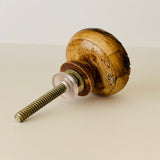 Swirl Design On Carved Wood Cabinet Knobs Dresser Drawer Pulls 1.5 Inch-Dwyer Home Collection