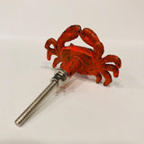 Cast Iron Red Crab Cabinet Knobs Shellfish Drawer Pulls 1.75 Inch-Dwyer Home Collection