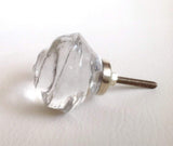 Chic Shabby Clear Glass Swirl Cabinet Knobs Dresser Drawer Pulls 1.5" (s)-Dwyer Home Collection