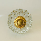 Clear Hobnail Glass Cabinet Knobs Pulls Studded 1.75 Inch-Dwyer Home Collection