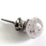 Clear Glass Bubble Curved Base Cabinet Knobs Drawer Pulls 1.40 Inch (s)-Dwyer Home Collection