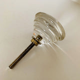 Concentric Circle Design on Clear Glass Cabinet Knobs Pulls Two Sizes-Dwyer Home Collection