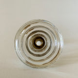 Concentric Circle Design on Clear Glass Cabinet Knobs Pulls Two Sizes-Dwyer Home Collection
