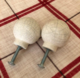 Cream Crackle Cabinet Knobs Drawer Pulls Lot of (22) Porcelain-Dwyer Home Collection