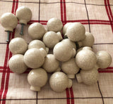 Cream Crackle Cabinet Knobs Drawer Pulls Lot of (22) Porcelain-Dwyer Home Collection