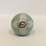 Aqua Heart Cabinet Knobs Pulls Porcelain 1.50 Inch-Dwyer Home Collection