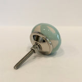 Aqua Heart Cabinet Knobs Pulls Porcelain 1.50 Inch-Dwyer Home Collection