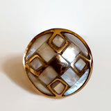 Golden Brass Cabinet Knobs Pulls Shell Accents 1.40 Inch-Dwyer Home Collection