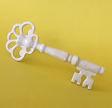 Skeleton Key Window Handles Or Furniture Handles Pulls White 5.50 Inch-Dwyer Home Collection