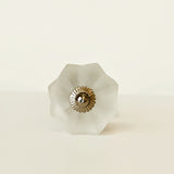 Frosted White Glass Cabinet Knobs 1.75 Inch Matching Handles-Dwyer Home Collection