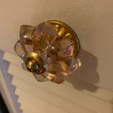 Pink Glass Flower Drawer Pulls Cabinet Knobs Bifold Doorknobs 1.75 Inch-Dwyer Home Collection