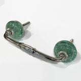 Mint Green Glass Bubble Drawer Handles Pulls 4 Inch (s)-Dwyer Home Collection