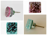 Cracked Mirror Cabinet Knobs Drawer Pulls Round Or Square 1.50 Inch-Dwyer Home Collection