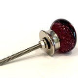 Purple Plum Glass Bubble Cabinet Knobs Drawer Pulls 1.5 Inch-Dwyer Home Collection