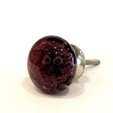 Purple Plum Glass Bubble Cabinet Knobs Drawer Pulls 1.50 Inch (s)-Dwyer Home Collection