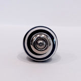 Royal Blue Spirals Cabinet Knobs Drawer Pulls Small Porcelain 1 Inch-Dwyer Home Collection