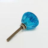 Vintage Style Bold Aqua Glass Cabinet Knobs Pulls 1.25 Inch-Dwyer Home Collection