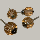Peach Faceted Glass Cabinet Knobs Drawer Pulls 1.0 Inch-Dwyer Home Collection